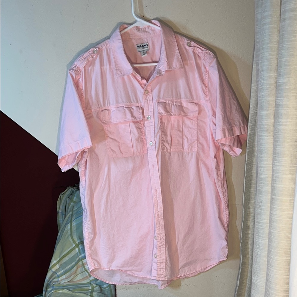 Old Navy Pink Camp Shirt